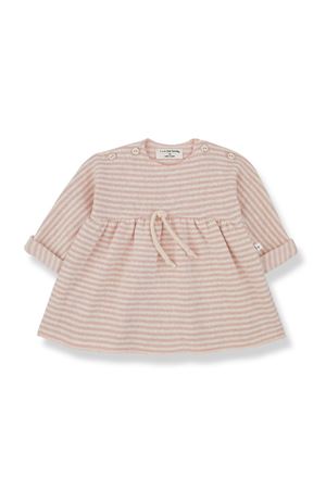 Vestitino in misto cotone a righe rosa 1+IN THE FAMILY KIDS | ESTELANUDE